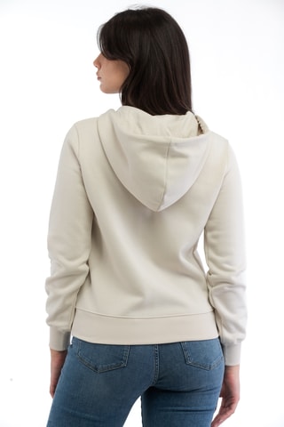 Sweat regular com capuz - Bege