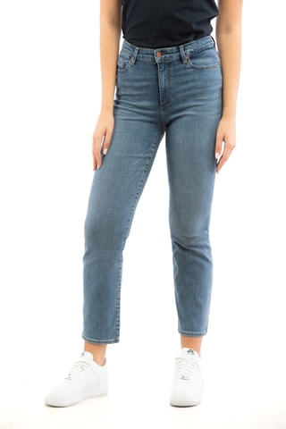 Calças de ganga skinny cintura subida - Azul-claro