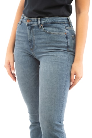 Calças de ganga skinny cintura subida - Azul-claro