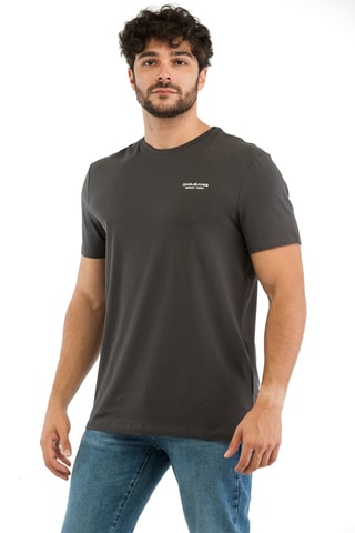 T-shirt slim - Cinzento-escuro