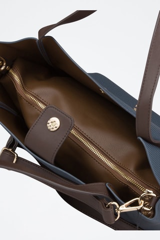Shopper Marineblauw en Bruin
