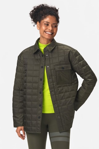 Casaco acolchoado Overshirt - Caqui