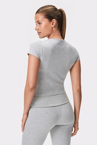 Crop top - Cinzento-claro