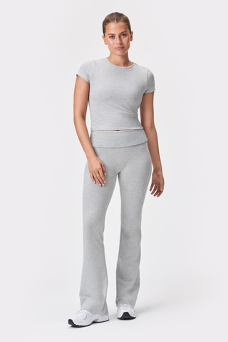 Crop top - Cinzento-claro