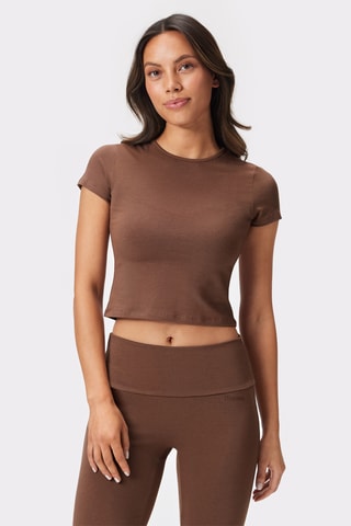 Crop top - Castanho