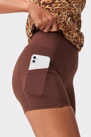 Vestido curto sem mangas - Castanho