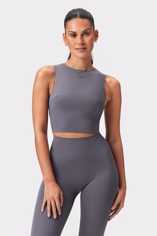 Crop top - Cinzento