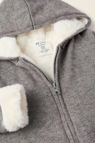Vest met Capuchon - Gemêleerd Lichtgrijs
