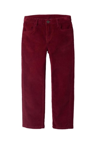 Velours Broek - Bordeauxrood