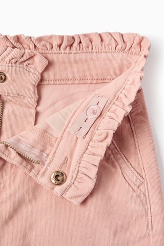 Velours Broek - poederroze