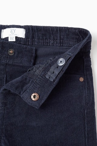 Velours Broek - nachtblauw