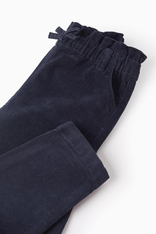 Velours Broek - Marineblauw