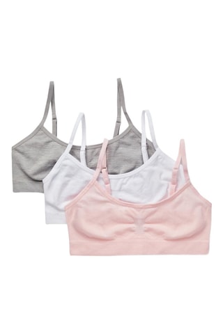 3 Tops - Wit, Roze en Lichtgrijs