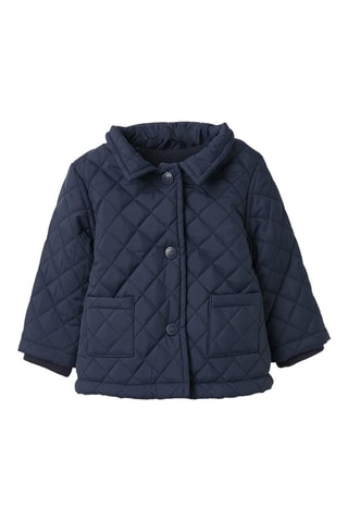 Gewatteerde Jas met Capuchon - Donkerblauw