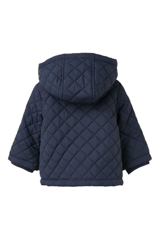 Gewatteerde Jas met Capuchon - Donkerblauw