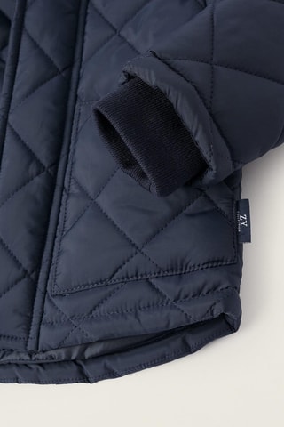 Gewatteerde Jas met Capuchon - Donkerblauw