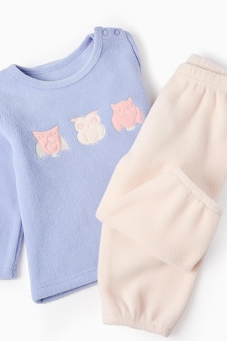 Fleece Pyjama - Lichtblauw en Poederroze