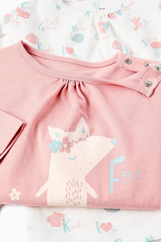 2 Pyjama’s - wit en roze