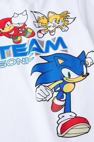 T-shirt Sonic - Wit