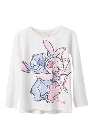 T-shirt Stitch en Lilo Disney - Wit 