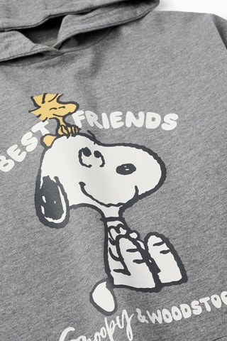 Fleece Sweater Snoopy en Woodstock The Peanuts - Roze