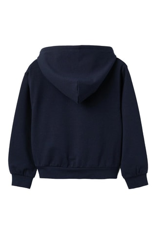 Fleece Sweater met Capuchon - Marineblauw