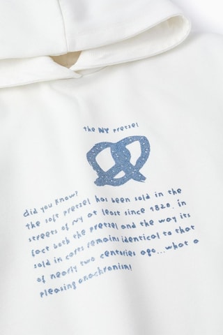 Fleece Sweater met Capuchon - Wit