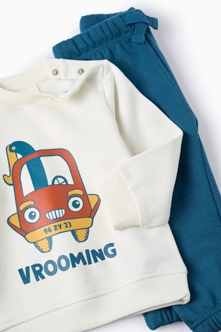 Sweaters en Broek - Kobaltblauw en wit