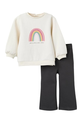 Sweater en broek - Lichtbeige en Zwart