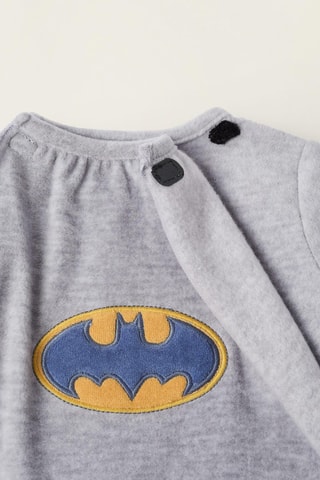 Fleece kruippakje Batman Justice League DC Comics - Gemêleerd Donkergrijs 
