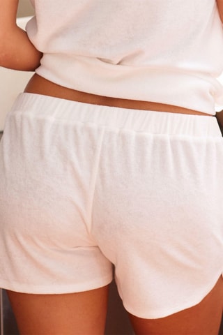 Short en velours Davina - Ivoire