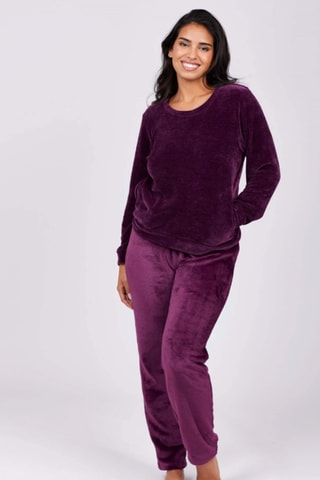 Top de pyjama polaire et en velours Avoriaz - Bordeaux