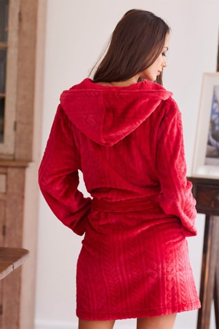 Peignoir à capuche Chamonix - Rouge