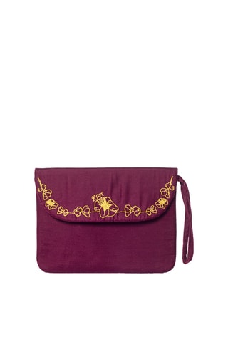 Velours Clutch Hisa Bordeauxrood