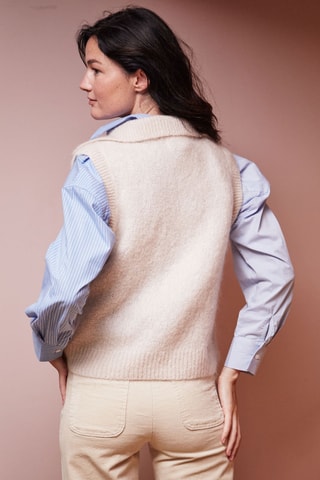 Mohair Mouwloze Trui Mendy - Ecru