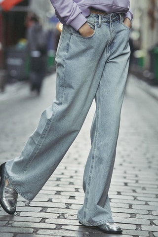 Jean wide legs Peter - Bleu