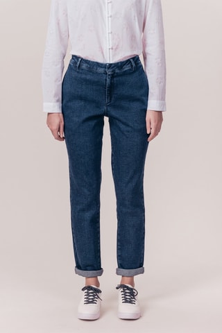Rechte Jeans Passiflore Donkerblauw