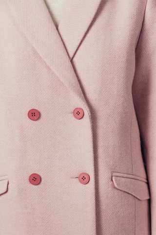 Wollen Jas Lousiane Roze