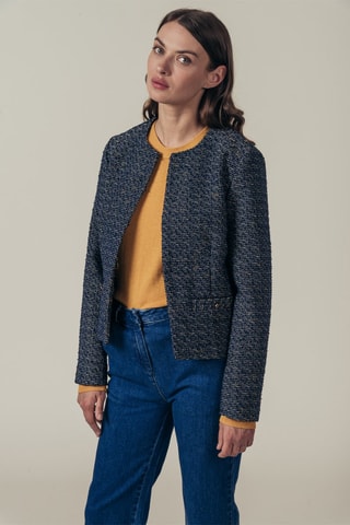 Tweed Jasje Velda Marineblauw