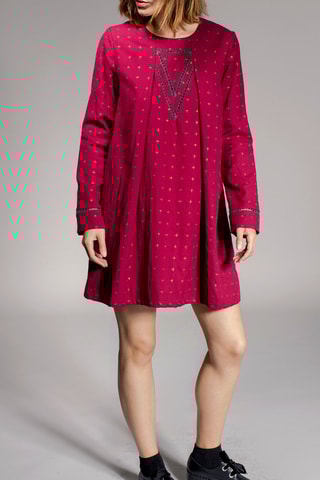 Trapeziumjurk Rumba Donkerroze