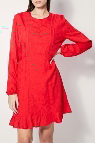 Rechte Jurk Riotte Rood