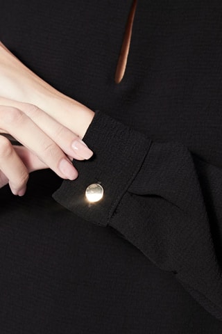 Jurk Lage Taille Rignette Zwart