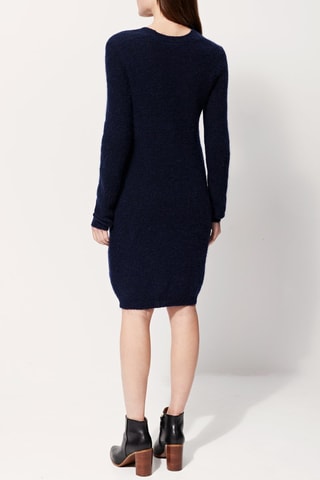Mohair en Wollen Trui-jurk Richelet - Marineblauw