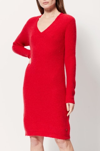 Mohair en Wollen Trui-jurk Richelet - Rood