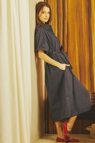 Robe chemise Russe - Bleu