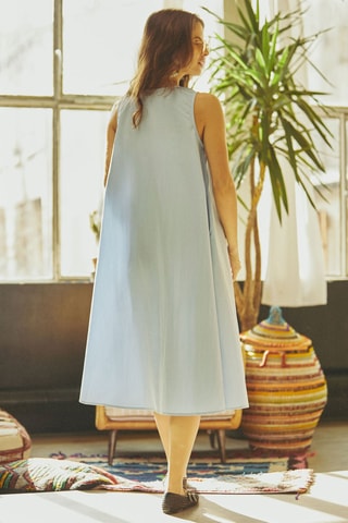Robe midi Resine - Bleu