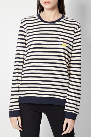 Sweat Beige et bleu nuit