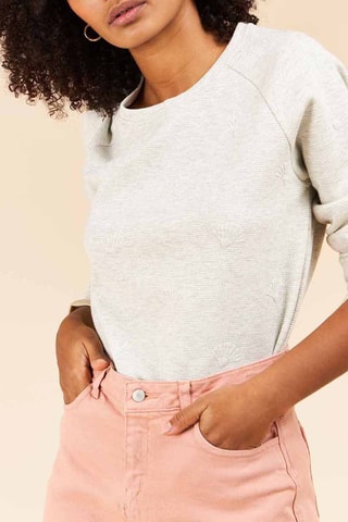 Sweat Gris clair chiné