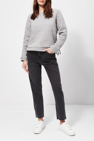 Doorgestikte Sweater Grijs