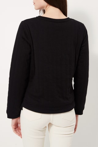 Doorgestikte Sweater Zwart